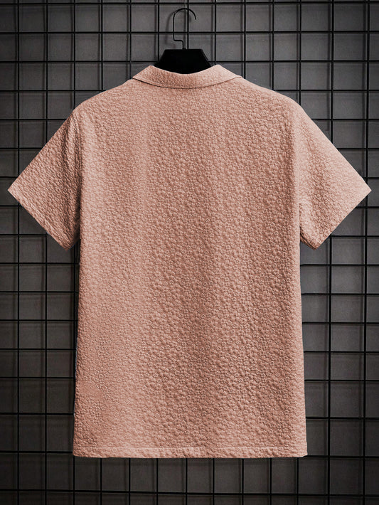 Orange Popcorn Half Sleeve Shirt