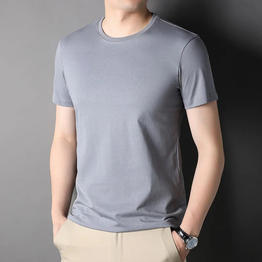 Summer Grey Solid T-Shirt