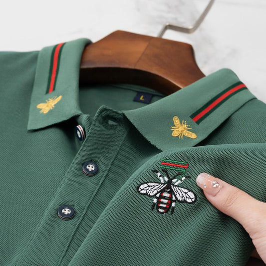 Luxurious Bee Emblem Signature Collar Polo T-Shirt